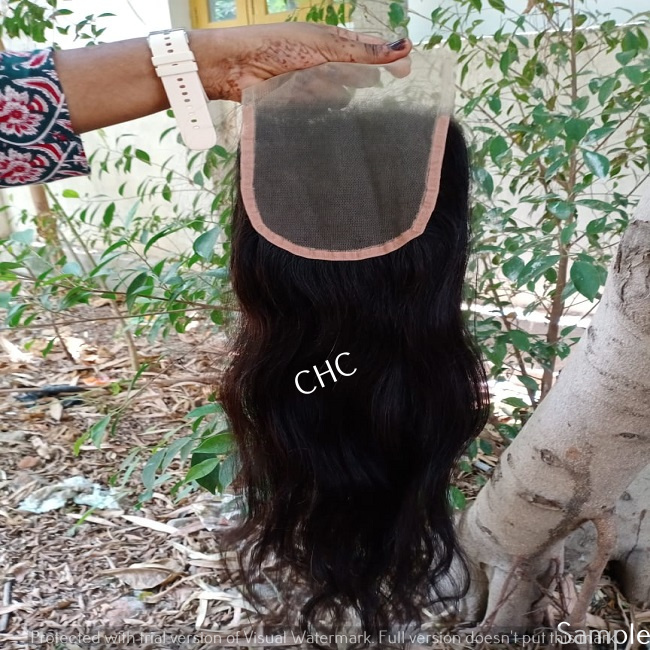 Virgin Indian Temple Human Silky Straight Hair with Transparent Closure