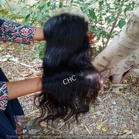 Virgin Indian Temple Human Silky Straight Hair with Transparent Closure