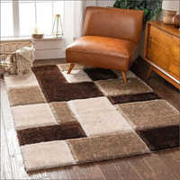 Shaggy Rug Carpet - Hand Woven Cotton & Wool, Rectangle Shape, Modern Design | Easy To Clean, Non-slip, Quick Drying, Customizable Colors & Patterns