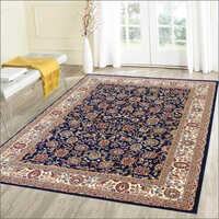 Kashmiri Silk Carpet - Silk, Sizes 4X6 to 9X12, Blue | Hand Washable, Non-Slip, Easy to Clean, Customized Designs, Rectangular Shape