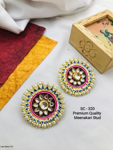 Meenakari Stud