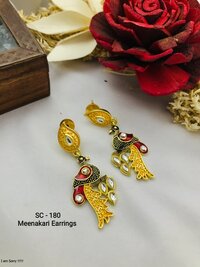 Meenakari Peacock  Earring