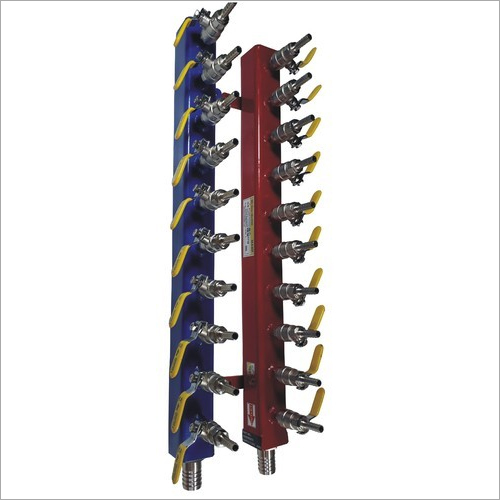 Red-Blue 10 Inlet Ms Water Manifold Valves
