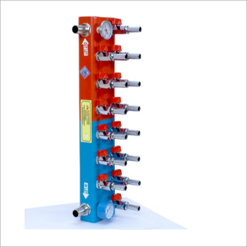 Red-Blue 7 Inlet Ms Water Manifold Valves