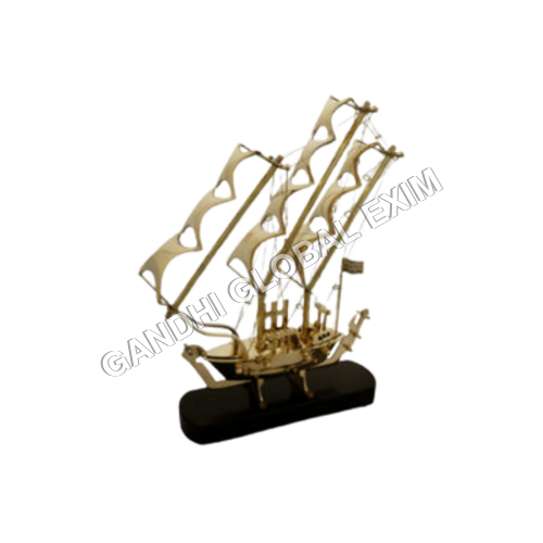 Wooden Base Ship Statue Size: 12 Inch