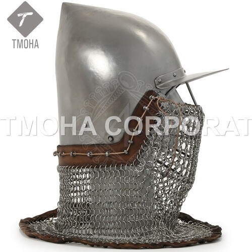 Medieval Armor Helmet Helmet Knight Helmet Crusader Helmet Ancient Helmet Peaked Bascinet with visor grill1380 1400 AH0351