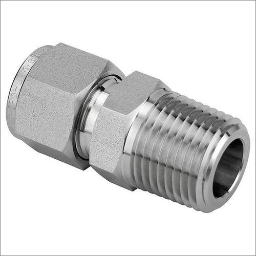 Silver Stainless Steel Male Connector