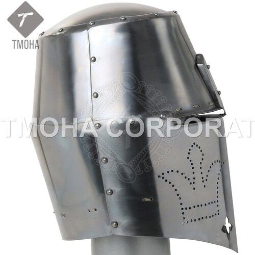 Iron Medieval Armor Helmet Helmet Knight Helmet Crusader Helmet Ancient Helmet Crusader Great Helm Brass Cross  Ah0382