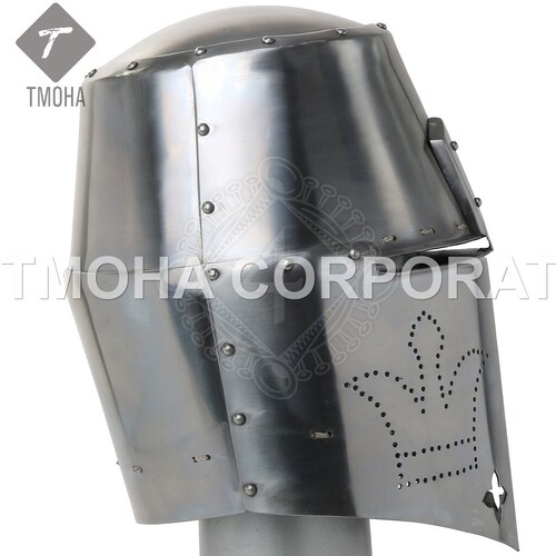 Medieval Armor Helmet Helmet Knight Helmet Crusader Helmet Ancient Helmet Crusader Great Helm brass cross  AH0382