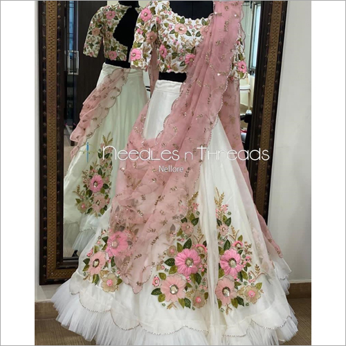 White color Lehenga choli LC 318
