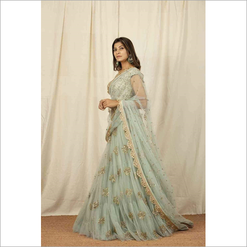 Unique Olive Green Colored Lehenga Choli-LC 280