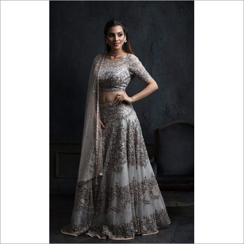 Indian Grey Color Lehenga Choli Lc 66