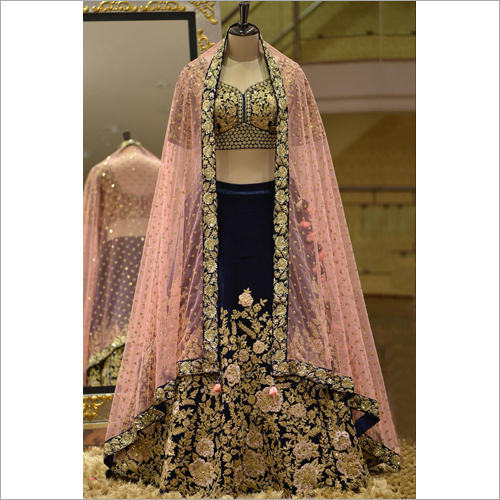 Velvet Lehenga Choli