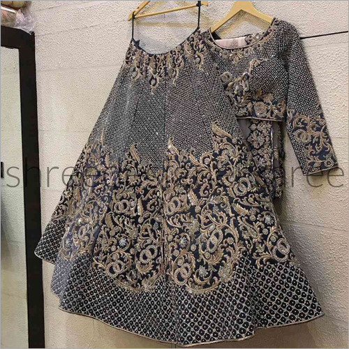 Dusty Blue Lehenga Choli