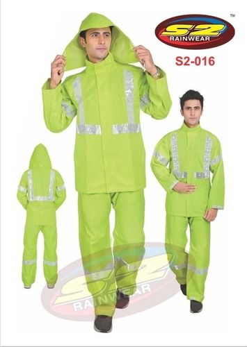 Flourescent PU Long Rain Coat