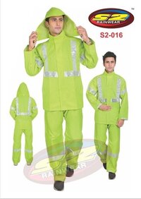 PU Long Rain Coat  Flourescent