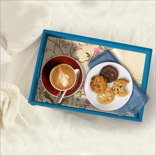 Polished Rectangular Wooden Serving Tray