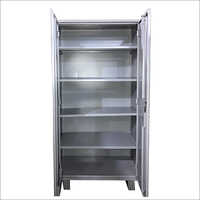 Stainless Steel Almirah - Mild Steel, Hinged Door, Gray Color, Powder Coated Finish | Durable Indoor Storage Furniture, Excellent Craftsmanship Standards, Custom Sizes Available