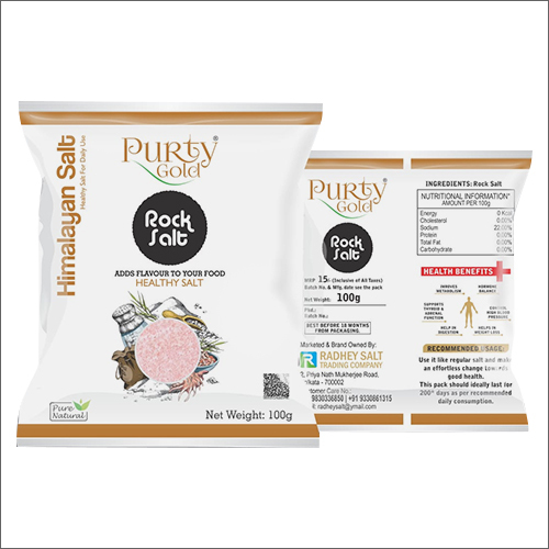 100g Purty Gold Rock Salt - Raw White Salt | High Purity and Naturally Sourced for Culinary Uses
