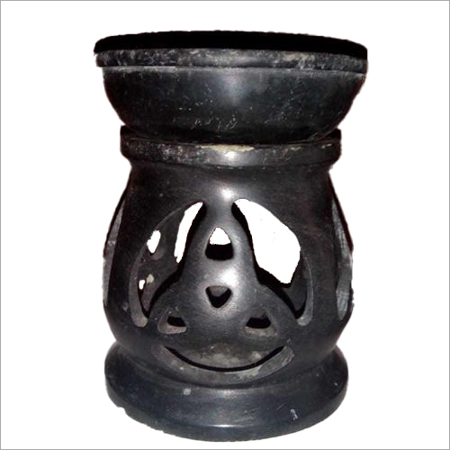 Black Marble Carving Oil Burner