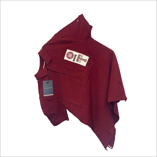 Mehroon Color Coller T shirt