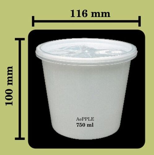 750 Ml Aepple Containers - Color: Transparent With Blue Lid
