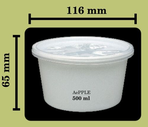 500 Ml Aepple Container - Color: Transparent With Green Lid