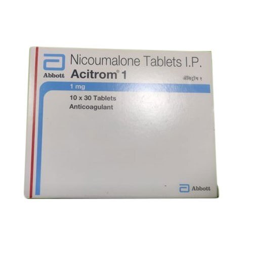 Acitrom (Acenocoumarol or Nicoumalone) 1mg Tablets