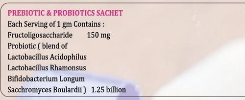 Prebiotics and Probiotic Sachet