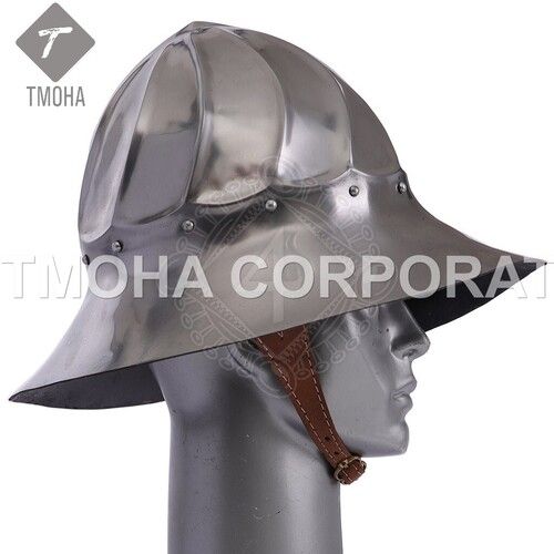 Iron Medieval Armor Helmet Helmet Knight Helmet Crusader Helmet Ancient Helmet Burgundian Kettle Hat 15cen Ah0428