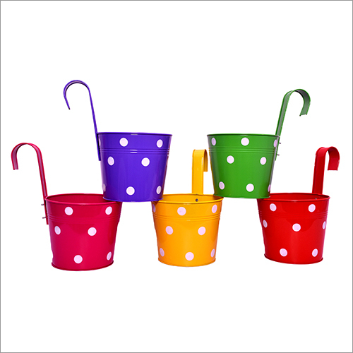 Polka Dotted Railing Planter