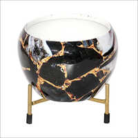 Apple Black Design Tabletop Meena Pots