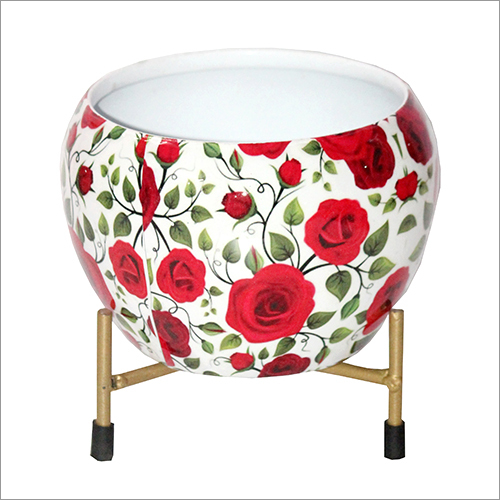 Rose Design Apple Tabletop Meena Pots