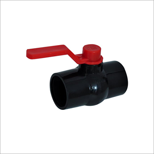 Black PVC Solid ball valve