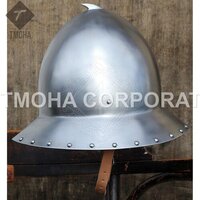 Medieval Armor Helmet Helmet Knight Helmet Crusader Helmet Ancient Helmet Spanish Kettle hat II 15 century AH0441