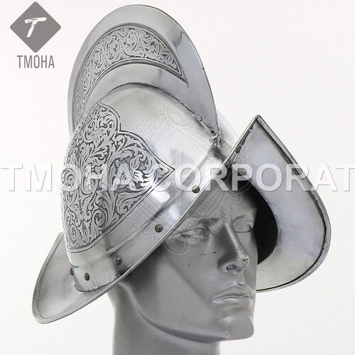 Iron Medieval Armor Helmet Helmet Knight Helmet Crusader Helmet Ancient Helmet Spanish Morion Helmet Etched 16 17 Century Ah0444