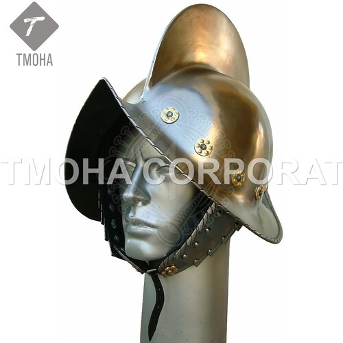 Medieval Armor Helmet Helmet Knight Helmet Crusader Helmet Ancient Helmet Morion with brass fittings AH0449