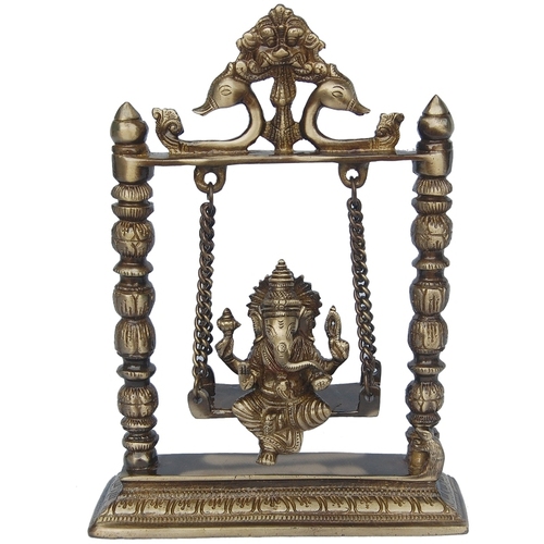 Lord Ganesha Hand Carved Brass Metal sculpture for decoration/gift purpose