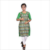 Ladies Cotton Printed Kurti - Size S, M, L, Xl | 3/4th Sleeve, Quick Dry, Washable, Casual Wear