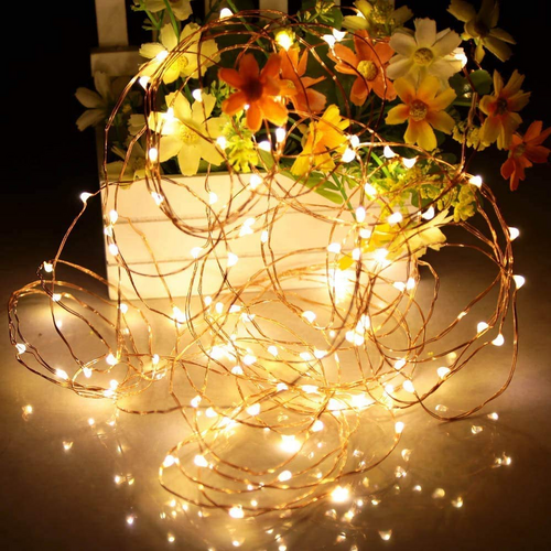 10 mtr Copper String Battery Operated Portable Decorative Fairy Light - Warm White