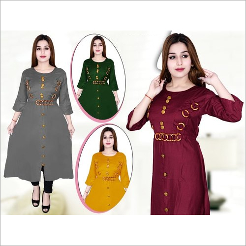 Ladies Designer Rayon Frock