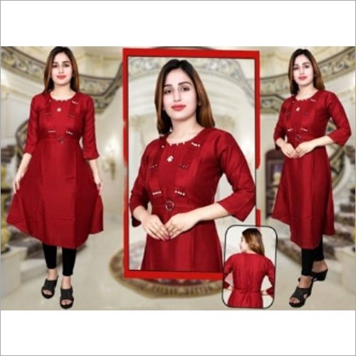Ladies Rayon Fancy Anarkali Frock