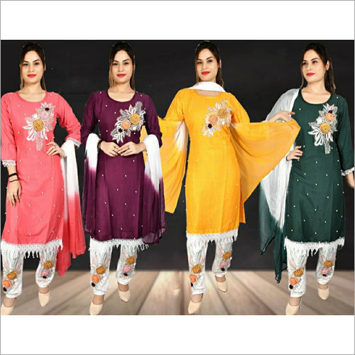 Multicolor Ladies Printed Suit