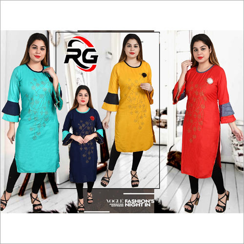 Multicolor Ladies Rayon Suit