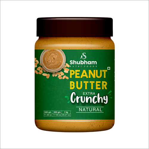 Extra Crunchy Natural Peanut Butter - 350gm Jar, Unsalted Flavor, Contains Peanut, Raw Milk Type, 12-Month Shelf Life, 3g Dietary Fiber