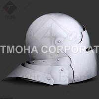 Medieval Armor Helmet Helmet Knight Helmet Crusader Helmet Ancient Helmet German Sallet 1450-1490 AH0455