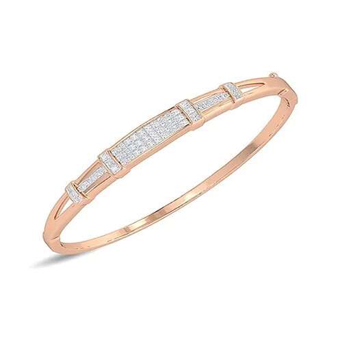 Natural Diamond Bracelets In 10K Rose Gold 2 Ct Diamond Clarity: Vs2