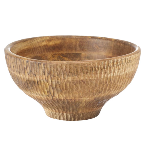 Mango Wood Carved Bowl