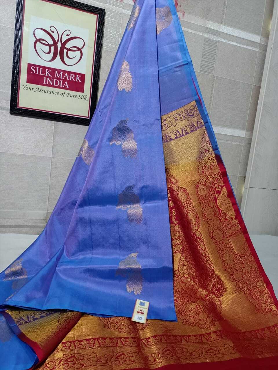 kanjivaram soft silk jarie work saree