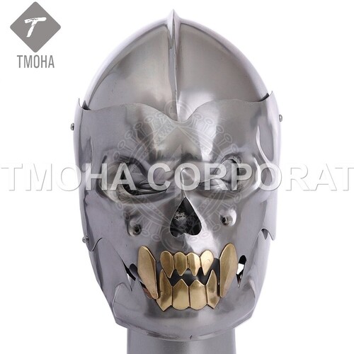 Medieval Armor Helmet Knight Helmet Crusader Helmet Ancient Helmet Demon Skull Helmet with Padded Liner AH0509
